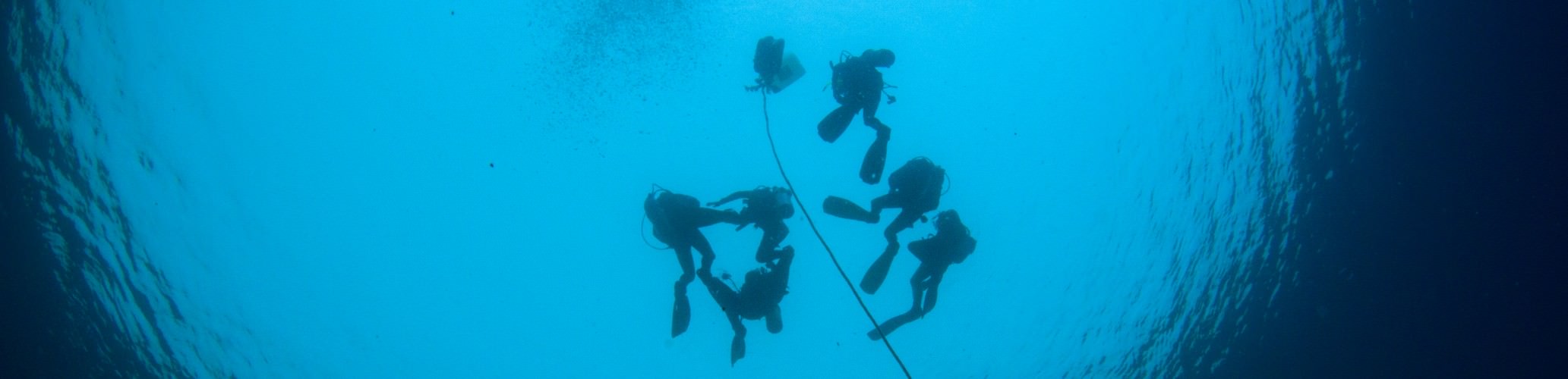 Divers at surface